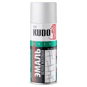 Эмаль-аэрозоль Kudo KU-1101 универсальная белая матовая 520 мл