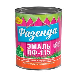 Эмаль ПФ-115 черная Фазенда 0.9 кг