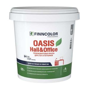 Краска в/д Finncolor Oasis Hall&Office 4 моющаяся основа С 0.9 л
