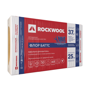Шумоизоляция Rockwool Флор Баттс 1000x600x25 мм 8 шт 0.12 м3