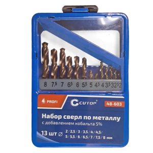 Набор сверл Cutop по металлу с кобальтом 2-8 мм,13 шт